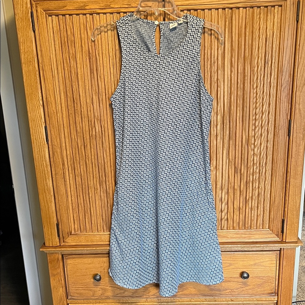 GAP Blue and White Geometric Dress